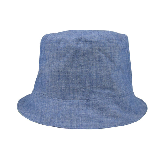 Reversible upcycling bucket hat for kids blue jeans