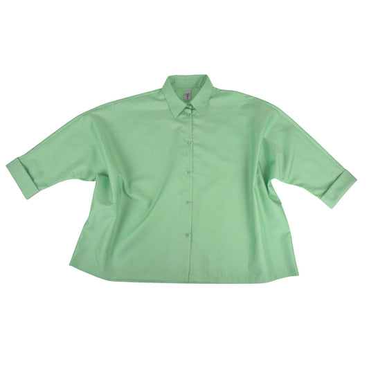 Upcycling unisex oversized mint green shirt