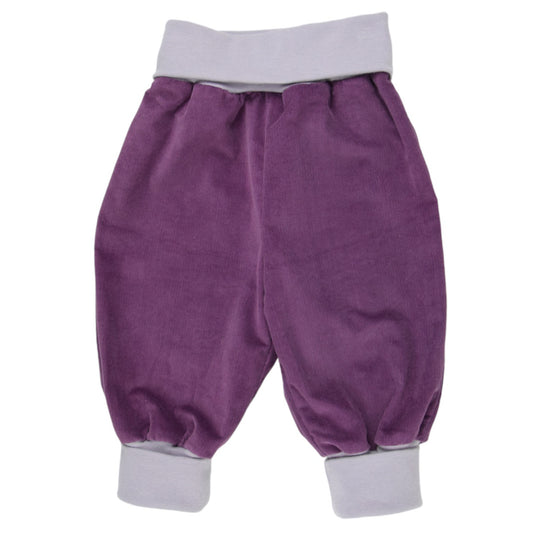 upcycling toddler trousers pants purple organic cotton